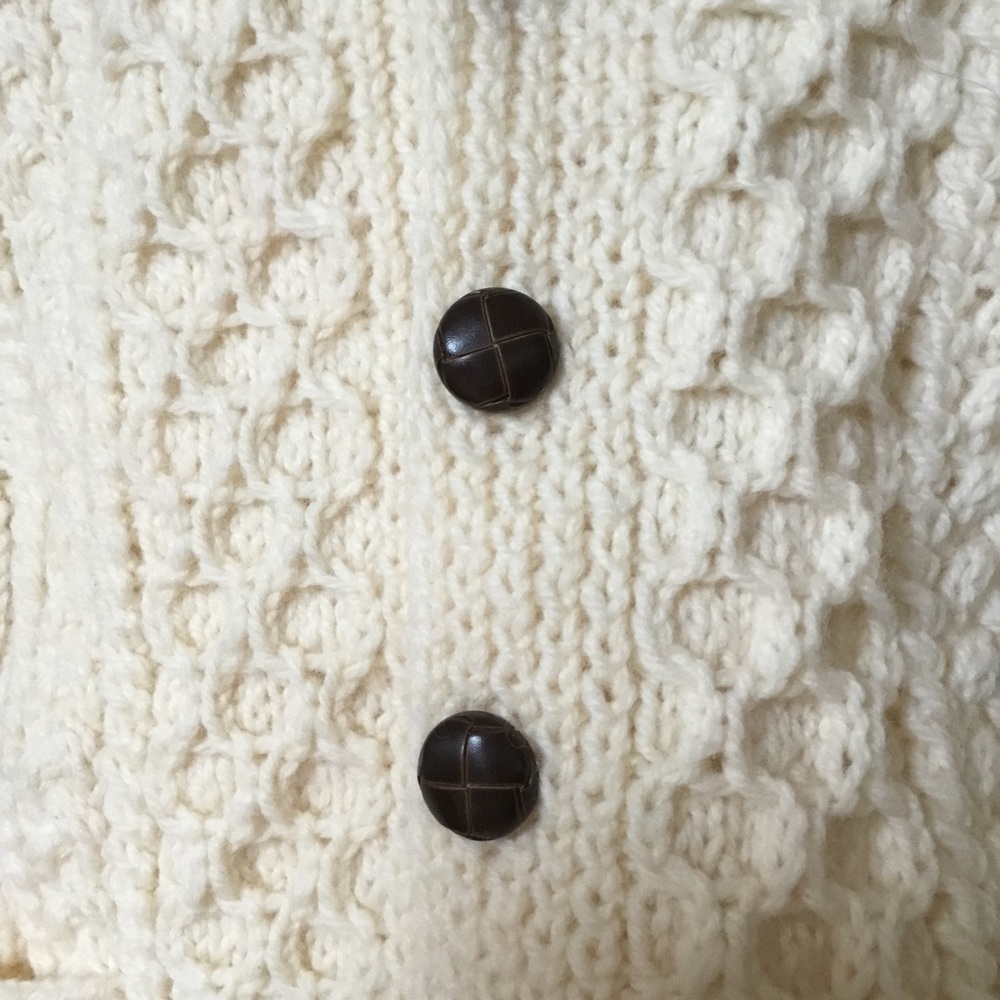 Donegal Collection Aran Handknit by Magee Wool Knit Cardigan - Picture 5 of 11